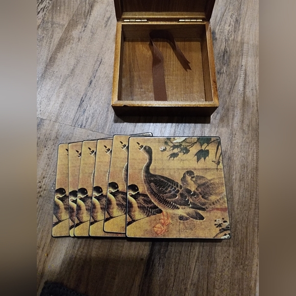 Wood Duck Coasters In Box - Picture 4 of 6